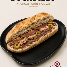 Anchoas, atún, olivas, rellenas